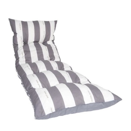 JARDIN PRIVE Bain de soleil flocons CANCALE 188x56x12 cm gris