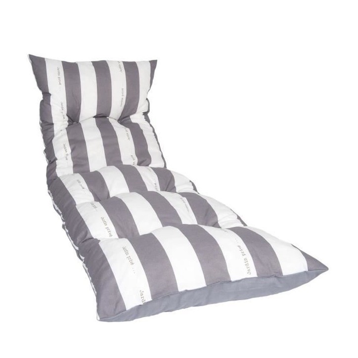 JARDIN PRIVE Bain de soleil flocons CANCALE 188x56x12 cm gris