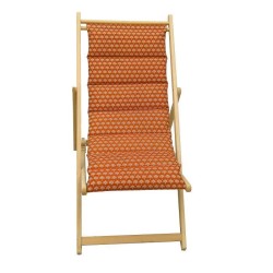 JARDIN PRIVE Chilienne matelassée en bois Helsinki poterie - Toile am