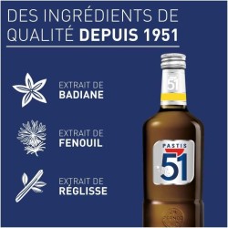 Pastis 51 - Apéritif anisé - Pastis de Marseille - 45,0% Vol. - 450c