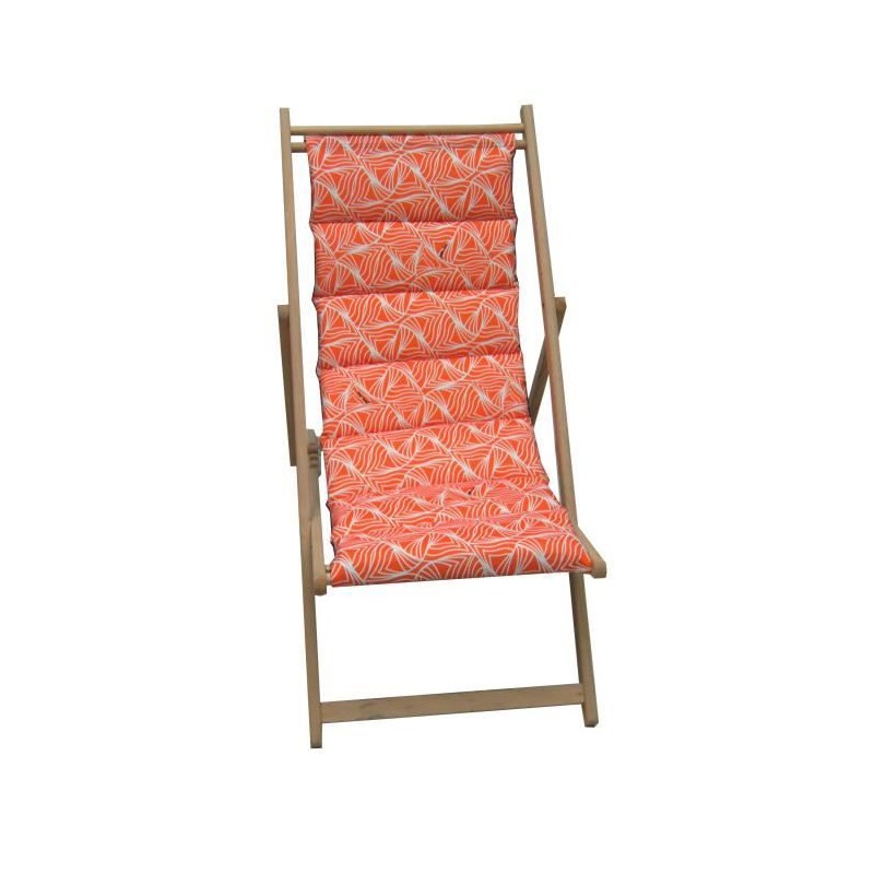 JARDIN PRIVE Chilienne matelassée Vague - Toile amovible - Structure