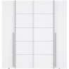 Armoire NARAGO - Décor Blanc mat - 2 portes coulissantes + 2 portes b
