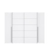 Armoire - Blanc mat - 2 portes battantes + 2 portes coulissantes - L 2