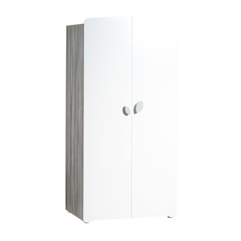 Armoire bébé Leaf - MDF - Blanc - 2 portes - 86 x 175 x 56 cm - BABY Armoire bébé Leaf - MDF - Blanc - 2 portes - 86 x 175 x 56 cm - BABY