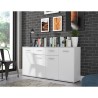 Buffet bas PILVI - 4 portes et 2 tiroirs - Blanc mat - L 162,3 x P 34,