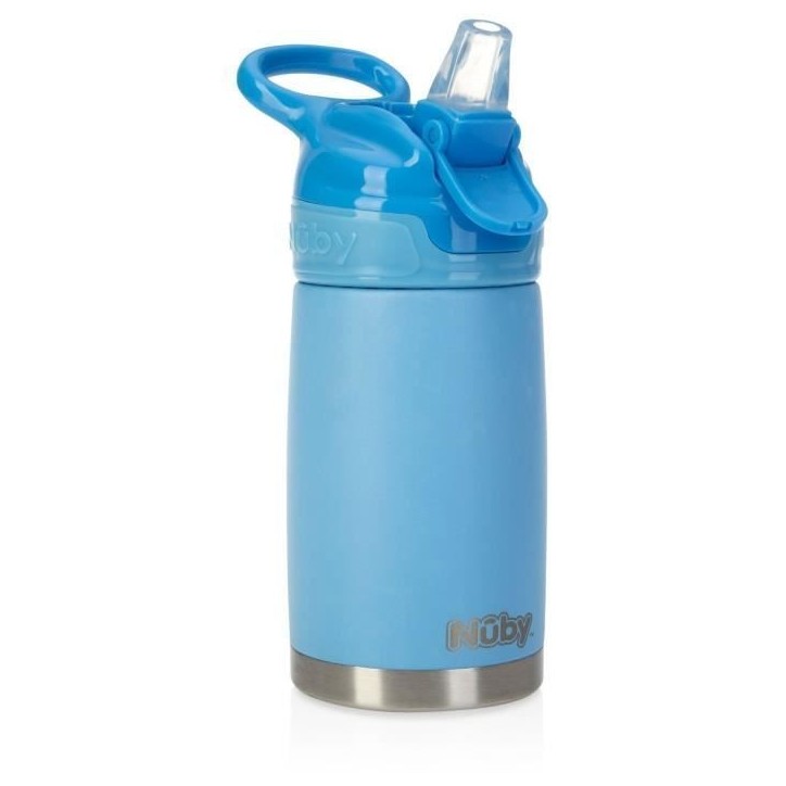 Gourde isotherme - NUBY - 300 ml - Acier inocydable - Bleu Gourde isotherme - NUBY - 300 ml - Acier inocydable - Bleu