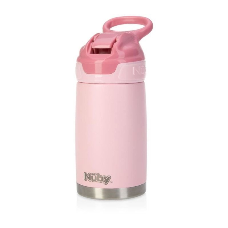 Gourde isotherme - NUBY - 300 ml - Acier inocydable - Rose