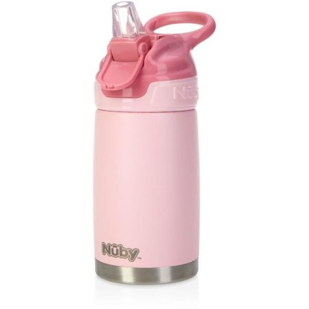 Gourde isotherme - NUBY - 300 ml - Acier inocydable - Rose
