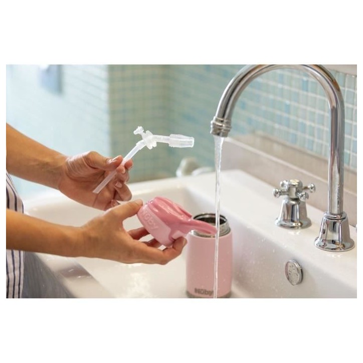 Gourde isotherme - NUBY - 300 ml - Acier inocydable - Rose Gourde isotherme - NUBY - 300 ml - Acier inocydable - Rose