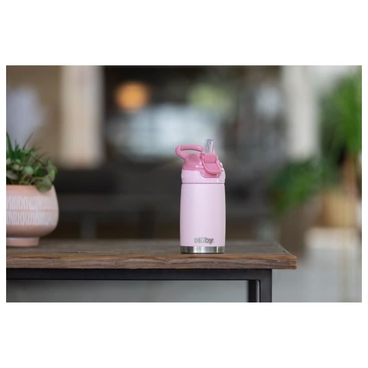 Gourde isotherme - NUBY - 300 ml - Acier inocydable - Rose Gourde isotherme - NUBY - 300 ml - Acier inocydable - Rose
