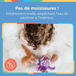 Jouet de bain - NUBY - Pieuvre intéractive flottante - Anneaux de bai