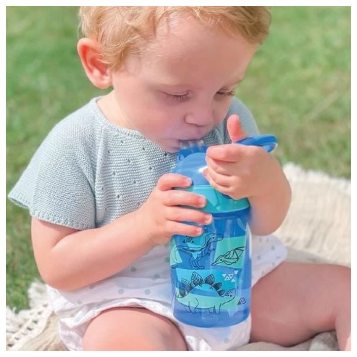 Lot de 2 gourdes - NUBY - Incredible Gulp - 360 ml - Dinosaures Lot de 2 gourdes - NUBY - Incredible Gulp - 360 ml - Dinosaures