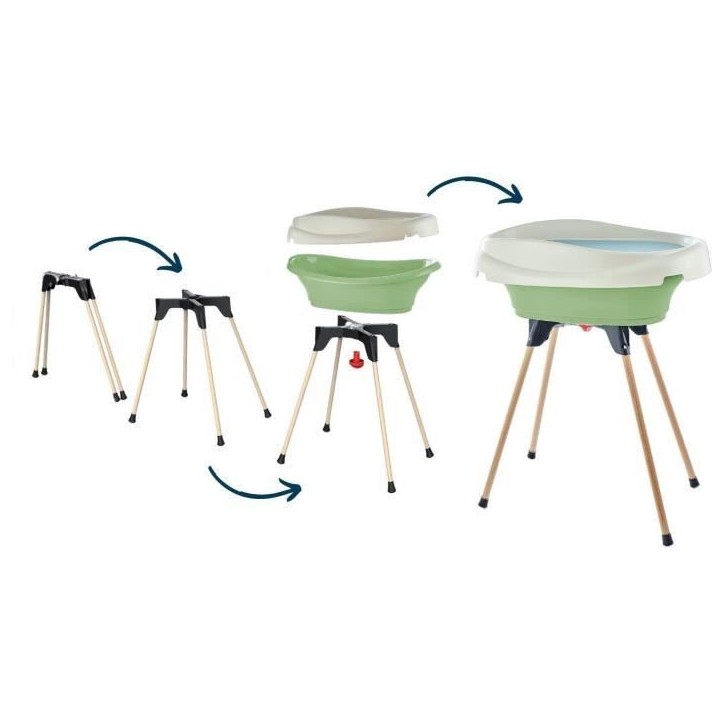 Pack plan a langer et baignoire - THERMOBABY - VASCO - Vert Céladon - 2 en 1 Pack plan a langer et baignoire - THERMOBABY - VASCO - Vert Céladon - 2 en 1