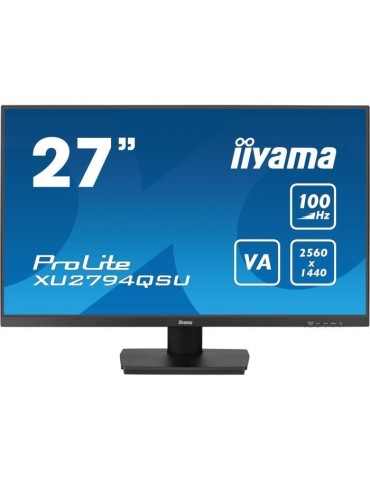 Ecran PC - IIYAMA - XUB2794QSU-B6 - 27 VA WQHD 2560 x 1440 - 1ms - 100Hz - HDMI DP - Pied réglable en hauteur