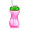 Lot de 3 tasses anti-fuite - NUBY - Paille flexible - Fille