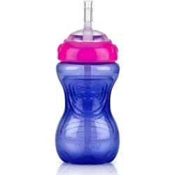 Lot de 3 tasses anti-fuite - NUBY - Paille flexible - Fille