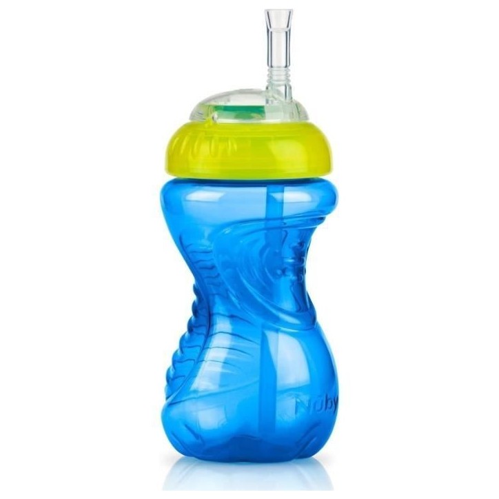 Lot de 3 tasses anti-fuite - NUBY - Paille flexible - Fille