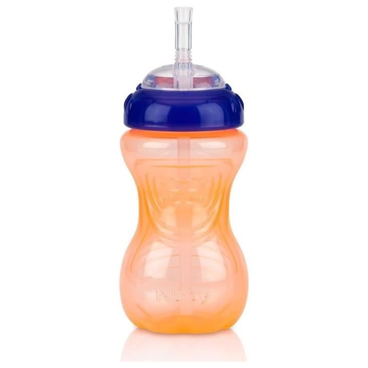 Lot de 3 tasses anti-fuite - NUBY - Paille flexible - Mixte