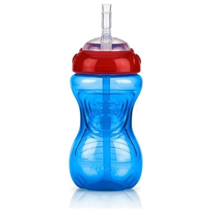 Lot de 3 tasses anti-fuite - NUBY - Paille flexible - Mixte