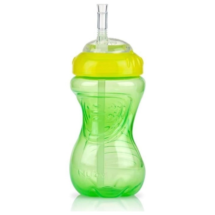 Lot de 3 tasses anti-fuite - NUBY - Paille flexible - Mixte
