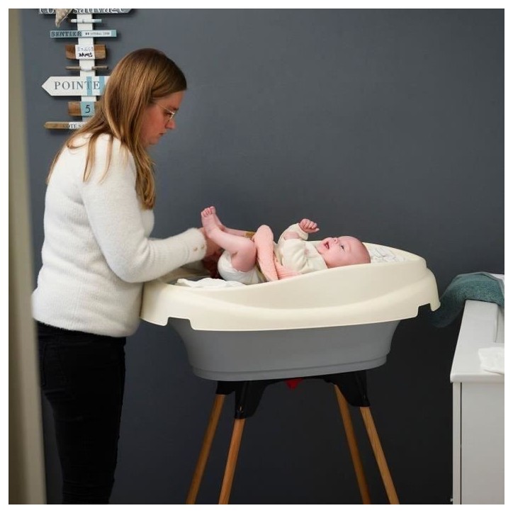 Pack plan a langer et baignoire - THERMOBABY - VASCO - Fleur Bleue - 2 en 1 Pack plan a langer et baignoire - THERMOBABY - VASCO - Fleur Bleue - 2 en 1