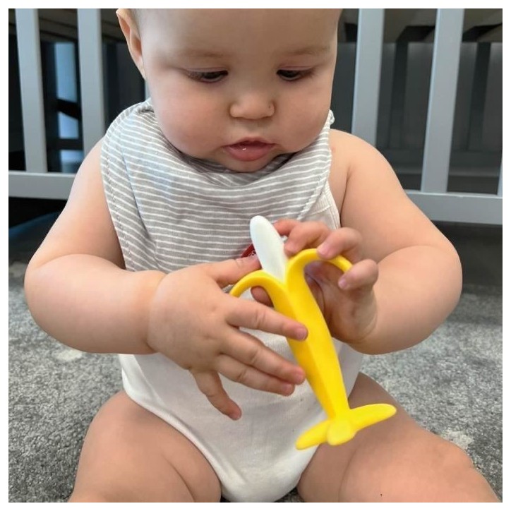 Lots de 2 anneaux de dentition - NUBY - Banane et Mais - Silicone - Des 3 mois Lots de 2 anneaux de dentition - NUBY - Banane et Mais - Silicone - Des 3 mois