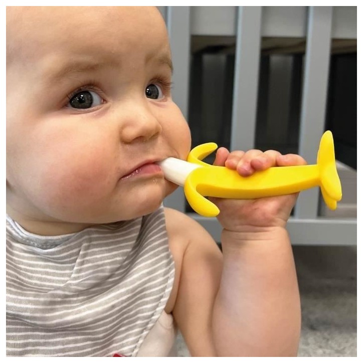 Lots de 2 anneaux de dentition - NUBY - Banane et Mais - Silicone - Des 3 mois Lots de 2 anneaux de dentition - NUBY - Banane et Mais - Silicone - Des 3 mois