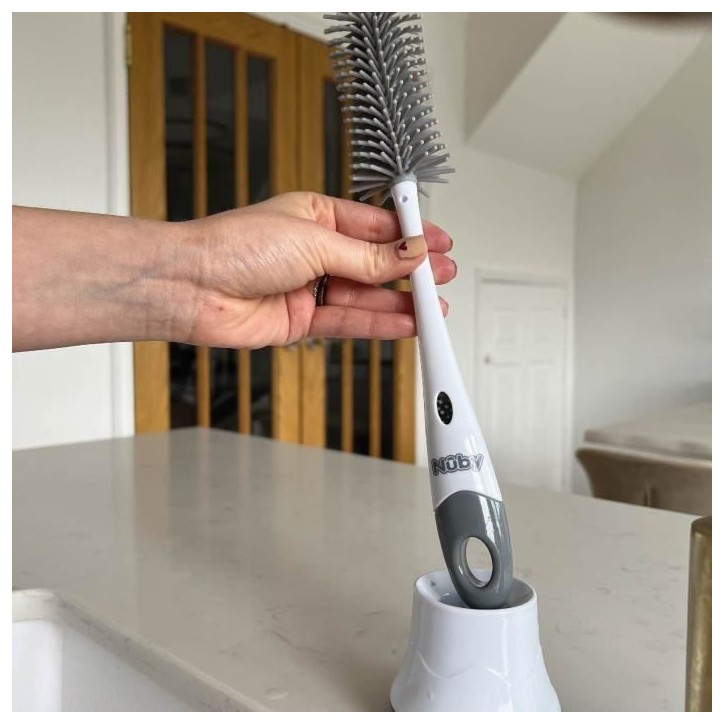 Brosse de Nettoyage - NUBY - Pour Biberon et Tétine 2 en 1 avec Support Hygiénique Brosse de Nettoyage - NUBY - Pour Biberon et Tétine 2 en 1 avec Support Hygiénique
