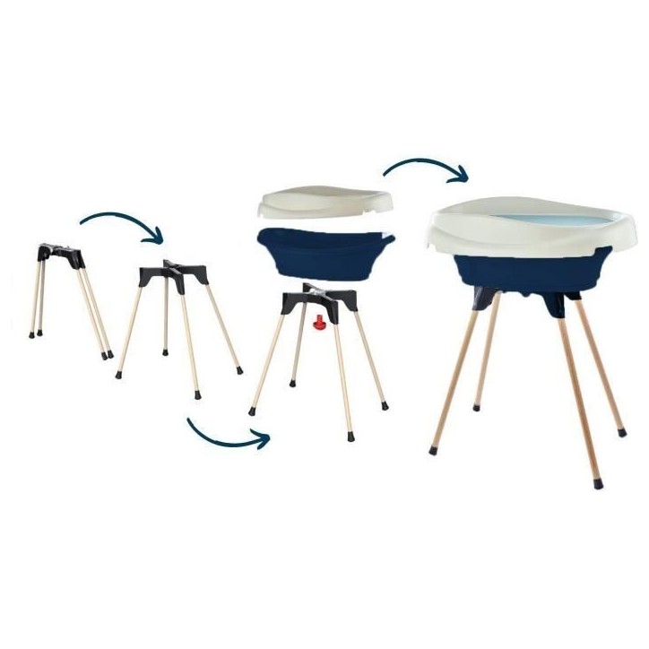 Pack plan a langer et baignoire - THERMOBABY - VASCO - Bleu Océan - 2 en 1 Pack plan a langer et baignoire - THERMOBABY - VASCO - Bleu Océan - 2 en 1
