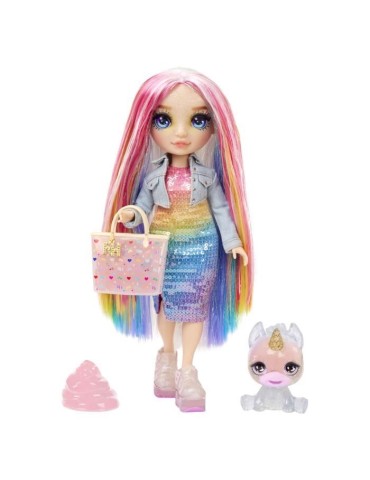 Rainbow High Poupée Mannequin avec Kit de Slime et Animal de Compagnie - Amaya (Rainbow) - Poupée Pailletée 28 cm avec Kit de