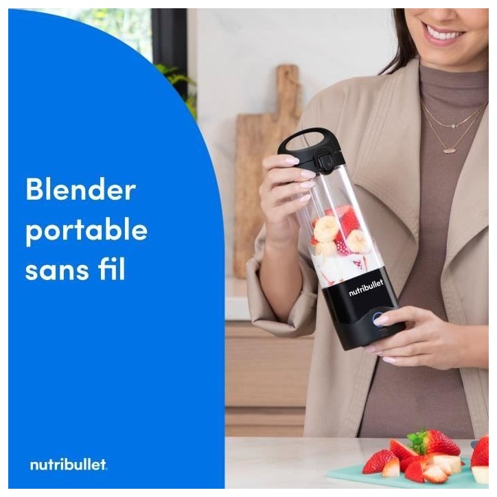 Blender portable - NUTRIBULLET - NBP003B - 100 W - 475 ml - Sans BPA - Noir Blender portable - NUTRIBULLET - NBP003B - 100 W - 475 ml - Sans BPA - Noir