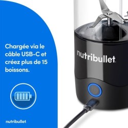 Blender portable - NUTRIBULLET - NBP003B - 100 W - 475 ml - Sans BPA -