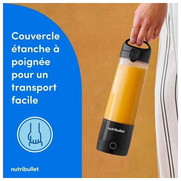 Blender portable - NUTRIBULLET - NBP003B - 100 W - 475 ml - Sans BPA - Noir Blender portable - NUTRIBULLET - NBP003B - 100 W - 475 ml - Sans BPA - Noir