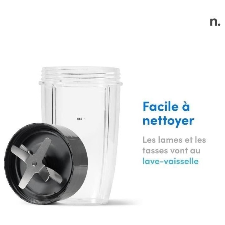 Blender personnel - NUTRIBULLET - NB907CP - 900W - 2 tasses + 2 couvercles + anneau - Doré Blender personnel - NUTRIBULLET - NB907CP - 900W - 2 tasses + 2 couvercles + anneau - Doré