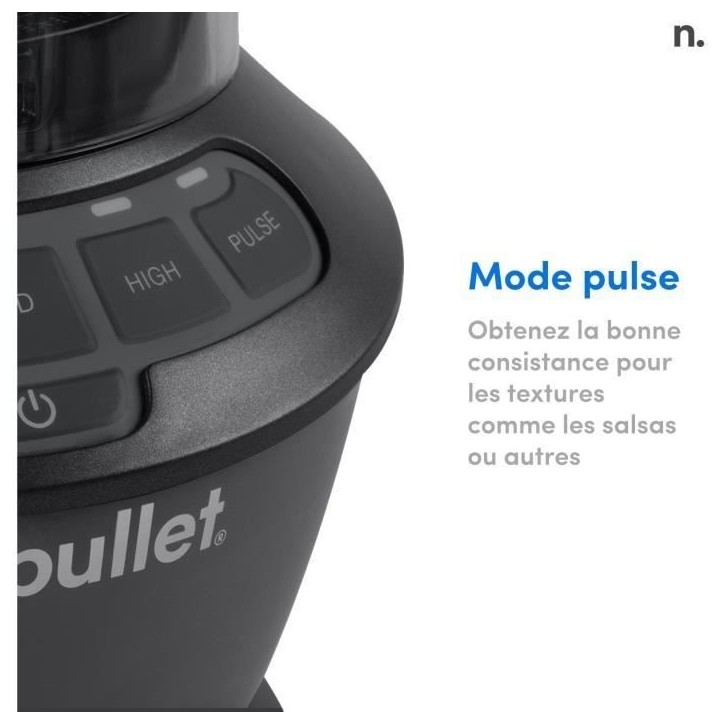 Blender - NUTRIBULLET Combo - NBF500DG - 1200 Watt - Pichet 1.65L - 2 tasses et 2 couvercles de voyage inclus - Noir - Sans BPA Blender - NUTRIBULLET Combo - NBF500DG - 1200 Watt - Pichet 1.65L - 2 tasses et 2 couvercles de voyage inclus - Noir - Sans BPA