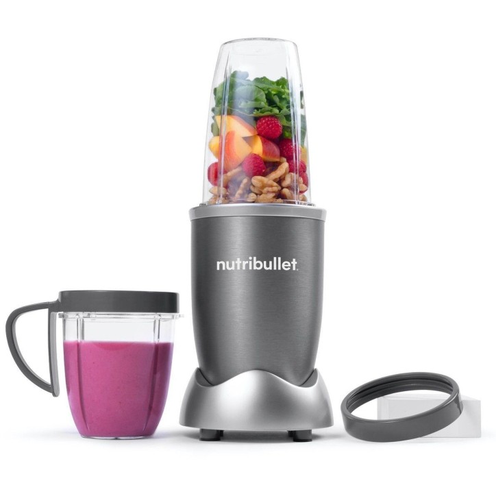 Blender - NUTRIBULLET Original 600 - NB606DG - 600 W - 2 tasses incluses 700 ml et 500 ml - Gris - Sans BPA Blender - NUTRIBULLET Original 600 - NB606DG - 600 W - 2 tasses incluses 700 ml et 500 ml - Gris - Sans BPA