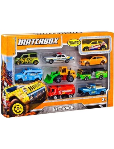 Coffret de 9 petites voitures Matchbox - Modele aléatoire - Des 3 ans - Multicolore