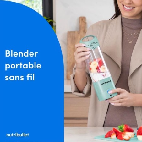 Blender portable - NUTRIBULLET - NBP003LBL - 70W - 0.475L - Light Blue - 1 gourde incluse