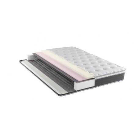 MODAMS Nuvola 140 x 190 - 266 Ressorts biconiques - Mousse PU 24kg/m² - Surmatelas intégré - Respirant - Réversible - Ep. 27