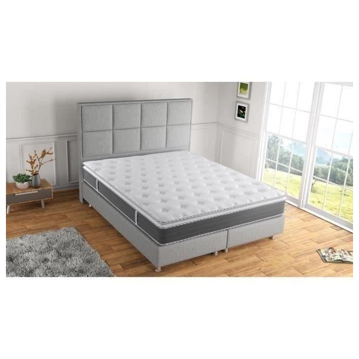 MODAMS Nuvola 140 x 190 - 266 Ressorts biconiques - Mousse PU 24kg/m² - Surmatelas intégré - Respirant - Réversible - Ep. 27 MODAMS Nuvola 140 x 190 - 266 Ressorts biconiques - Mousse PU 24kg/m² - Surmatelas intégré - Respirant - Réversible - Ep. 27