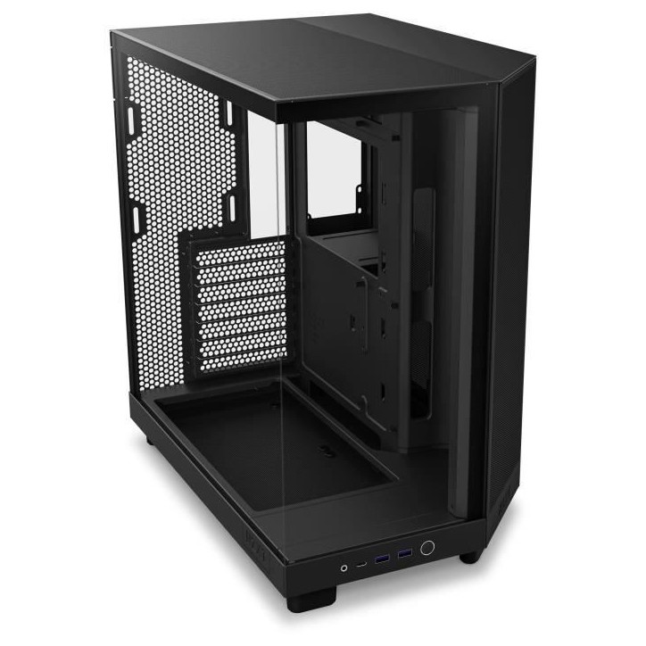 Boitier moyen-tour - NZXT - H6 Flow - Double chambre - Noir - 5 ventilateurs inclus