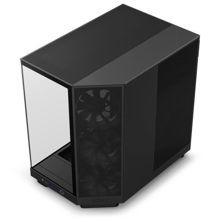 Boitier moyen-tour - NZXT - H6 Flow - Double chambre - Noir - 5 ventilateurs inclus