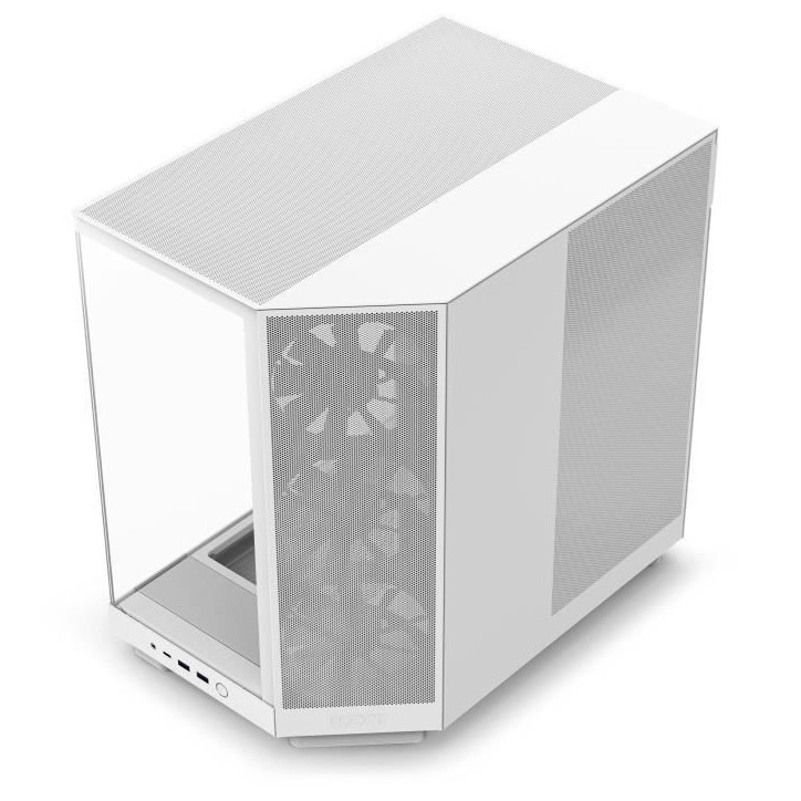 Boitier moyen-tour - NZXT - H6 Flow - Double chambre - Refroidissement par air - Blanc Boitier moyen-tour - NZXT - H6 Flow - Double chambre - Refroidissement par air - Blanc