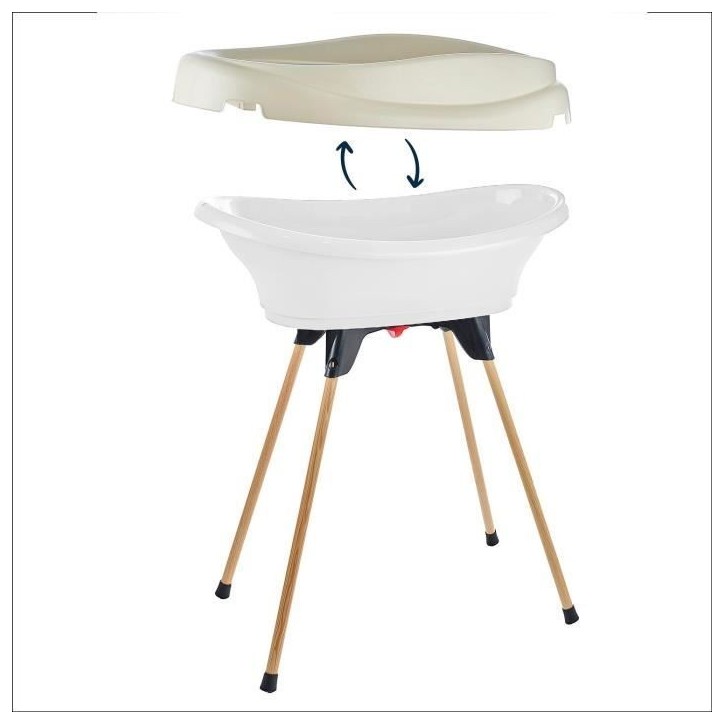 Pack plan a langer et baignoire - THERMOBABY - VASCO - Blanc Muguet - 2 en 1