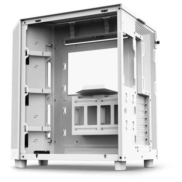 Boitier moyen-tour - NZXT - H6 Flow RGB - Double chambre - Ventilateurs RGB inclus - Blanc Boitier moyen-tour - NZXT - H6 Flow RGB - Double chambre - Ventilateurs RGB inclus - Blanc