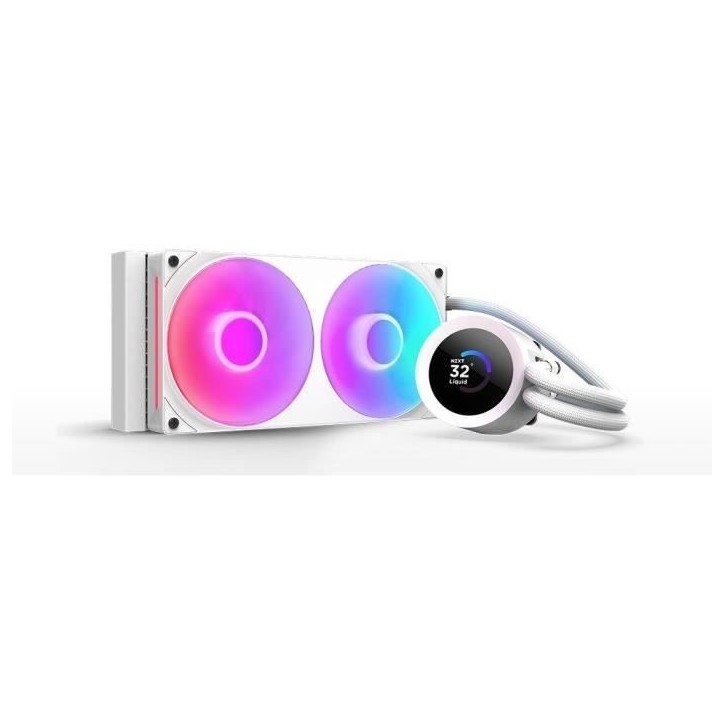 Watercooling - NZXT - RL-KR240-W2 - Kraken Plus 240 RGB - Écran carré 1.54 personnalisable et ventilateurs RGB - Blanc Watercooling - NZXT - RL-KR240-W2 - Kraken Plus 240 RGB - Écran carré 1.54 personnalisable et ventilateurs RGB - Blanc