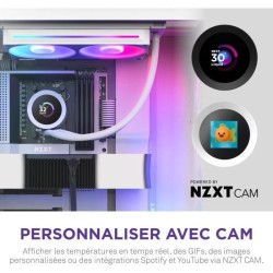 Watercooling - NZXT - RL-KR240-W2 - Kraken Plus 240 RGB - Écran carr