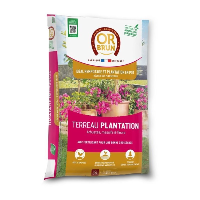 Terreau plantations - OR BRUN - OBRTPLAN35N - 35 L Terreau plantations - OR BRUN - OBRTPLAN35N - 35 L