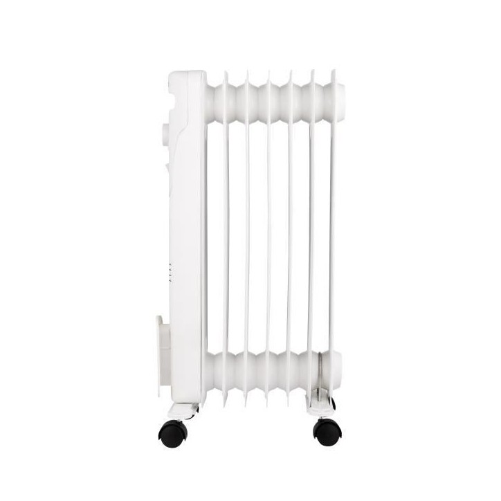 Radiateur électrique bain d'huile 1500W OCEANIC - 3 puissances - 7 éléments - Blanc - Mobile
