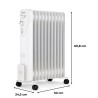 Radiateur électrique bain d'huile 2500W OCEANIC - 3 puissances - 11